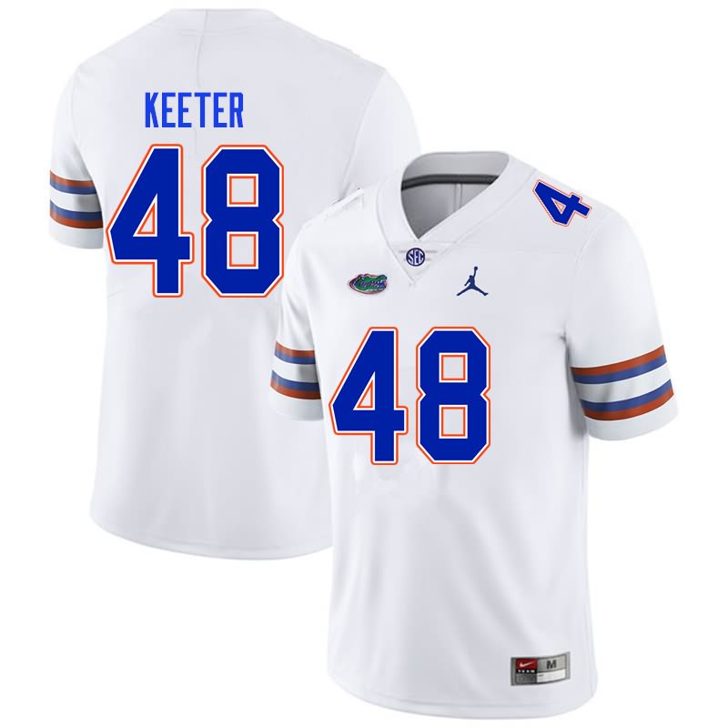 Men's NCAA Florida Gators Noah Keeter #48 Stitched Authentic Nike White College Football Jersey PXB5665OM